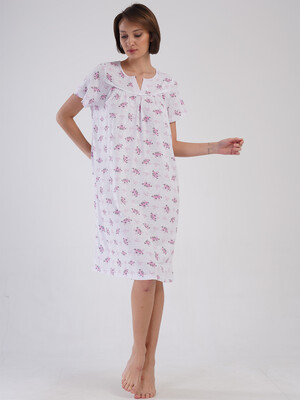 Купить Бавовняна нічна сорочка з коротким рукавом VIENETTA 1617802063 в Украина в Lingerie.ua - Одяг для дому та відпочинку, Фото 4