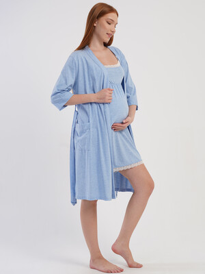 Купить Комплект из ночной сорочки и халата для беременных и кормящих мам VIENETTA 5090190000 в Украина в Lingerie.ua - Одяг для дому та відпочинку, Фото 6