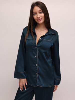 Купить Шовкова класична піжама з довгим рукавом LINGERIE 170822 в Украина в Lingerie.ua - Одяг для дому та відпочинку, Фото 7