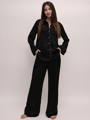 Купить Шовкова класична піжама з довгим рукавом LINGERIE 170822 в Украина в Lingerie.ua - Одяг для дому та відпочинку, Фото 8