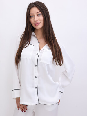 Купить Шовкова класична піжама з довгим рукавом LINGERIE 170822 в Украина в Lingerie.ua - Одяг для дому та відпочинку, Фото 9