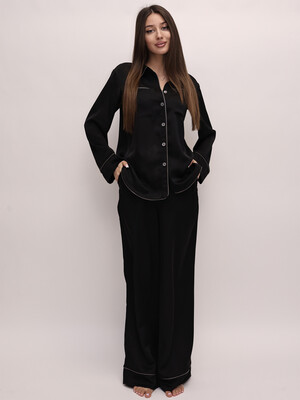 Купить Шовкова класична піжама з довгим рукавом LINGERIE 170822 в Украина в Lingerie.ua - Одяг для дому та відпочинку, Фото 10