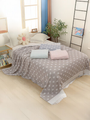 Купить Махровая простыня 150х200 с принтом в сердечки MALLORY HOME 9109-40 в Украина