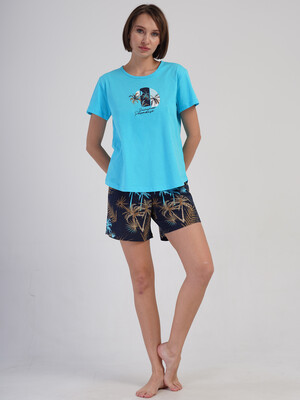 Купить Бавовняний комплект з футболки та шортів VIENETTA 4083076319 в Украина в Lingerie.ua - Одяг для дому та відпочинку, Фото 3