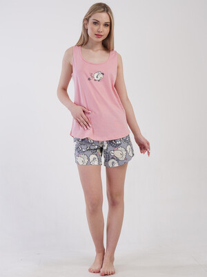 Купить Бавовняний комплект із шортами VIENETTA 4101016224 в Украина в Lingerie.ua - Одяг для дому та відпочинку, Фото 5