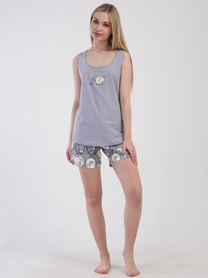 Купить Бавовняний комплект із шортами VIENETTA 4101016224 в Украина в Lingerie.ua - Одяг для дому та відпочинку, Фото 6