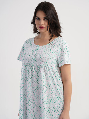 Купить Хлопковая ночная сорочка  с коротким рукавом VIENETTA 1618870070 в Украина в Lingerie.ua - Одяг для дому та відпочинку, Фото 4