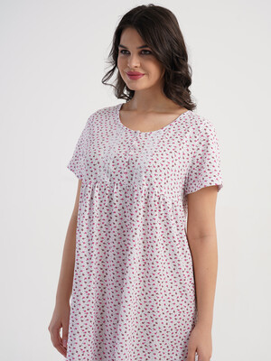 Купить Хлопковая ночная сорочка  с коротким рукавом VIENETTA 1618870070 в Украина в Lingerie.ua - Одяг для дому та відпочинку, Фото 6