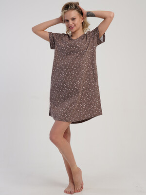 Хлопковая туника с коротким рукавом VIENETTA 5100380866