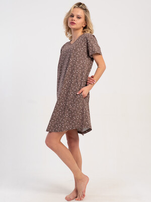 Купить Хлопковая туника с коротким рукавом VIENETTA 5100380866 в Украина в Lingerie.ua - Одяг для дому та відпочинку, Фото 3