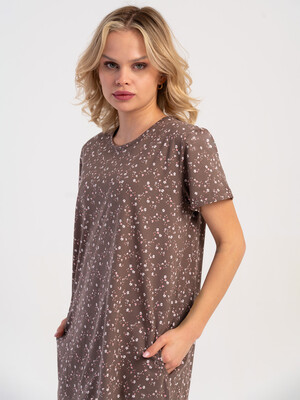 Купить Хлопковая туника с коротким рукавом VIENETTA 5100380866 в Украина в Lingerie.ua - Одяг для дому та відпочинку, Фото 4