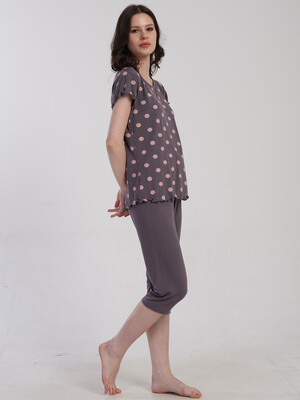 Купить Бавовняний літній комплект (футболка + капрі) VIENETTA 5032880323 в Украина в Lingerie.ua - Одяг для дому та відпочинку, Фото 3