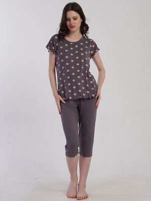 Купить Бавовняний літній комплект (футболка + капрі) VIENETTA 5032880323 в Украина в Lingerie.ua - Одяг для дому та відпочинку, Фото 4