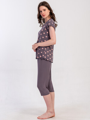 Купить Бавовняний літній комплект (футболка + капрі) VIENETTA 5032880323 в Украина в Lingerie.ua - Одяг для дому та відпочинку, Фото 5