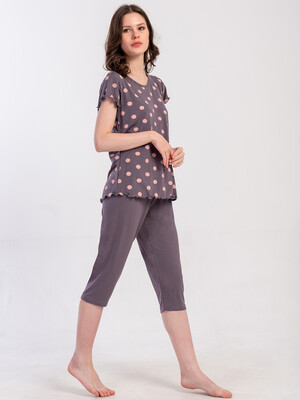 Купить Бавовняний літній комплект (футболка + капрі) VIENETTA 5032880323 в Украина в Lingerie.ua - Одяг для дому та відпочинку, Фото 8