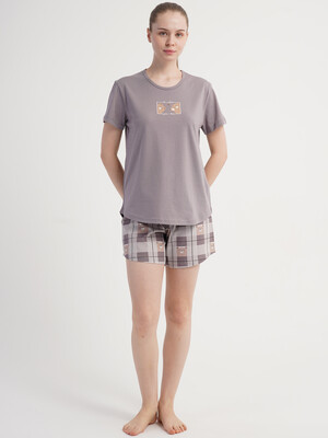 Купить Хлопковый летний комплект женский (футболки + шорты) VIENETTA 5120577295 в Украина в Lingerie.ua - Одяг для дому та відпочинку, Фото 3