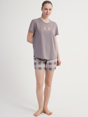 Купить Хлопковый летний комплект женский (футболки + шорты) VIENETTA 5120577295 в Украина в Lingerie.ua - Одяг для дому та відпочинку, Фото 5