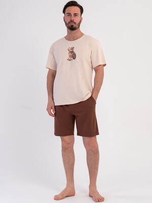 Хлопковый летний костюм (футболка + шорты) VIENETTA MAN 6011480000