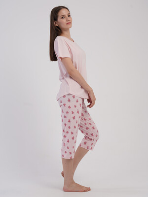Купить Хлопковый комплект из футболки и капри VIENETTA 6052132292 в Украина в Lingerie.ua - Одяг для дому та відпочинку, Фото 3