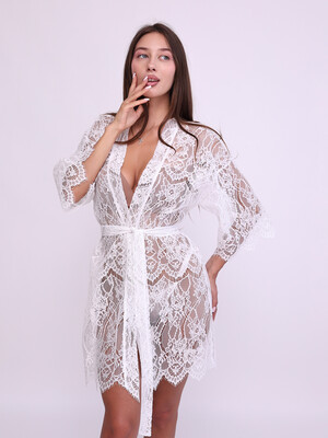 Купить Кружевной халат кимоно LINGERIE 170898 Stella в Украина в Lingerie.ua - Одяг для дому та відпочинку, Фото 7