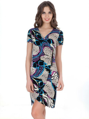 Купить Летнее короткое платье на запах COCOON Y10097 в Украина