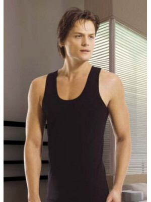 Купить Бавовняна чоловіча чорна майка OZTAS 1032 в Украина