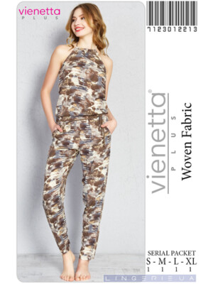 Купить Літній жіночий комбінезон на бретельках VIENETTA 7123012213 в Украина