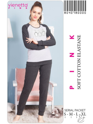 Домашний комплект женский с длинным рукавом VIENETTA PINK 8040780000