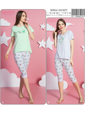 Хлопковый комплект с бриджами на манжете VIENETTA 8110880352