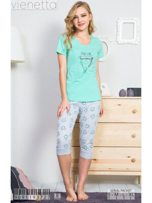 Купить Комплект жіночий з футболки та капрі VIENETTA 9091193727 в Украина в Lingerie.ua - Одяг для дому та відпочинку, Фото 2