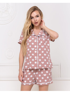 Купить Класична піжама з віскози з сорочкою та шортами LINGERIE 170429 в Украина в Lingerie.ua - Одяг для дому та відпочинку, Фото 19