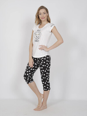 Купить Хлопковый комплект с бриджами VIENETTA 0080414123 в Украина в Lingerie.ua - Одяг для дому та відпочинку, Фото 1