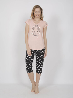 Купить Хлопковый комплект с бриджами VIENETTA 0080414123 в Украина в Lingerie.ua - Одяг для дому та відпочинку, Фото 2