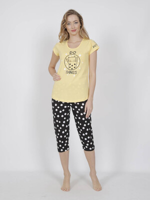 Купить Хлопковый комплект с бриджами VIENETTA 0080414123 в Украина в Lingerie.ua - Одяг для дому та відпочинку, Фото 4