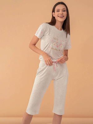 Купить Комплект из футболки и капри FEYZA 4005 в Украина в Lingerie.ua - Одяг для дому та відпочинку, Фото 3