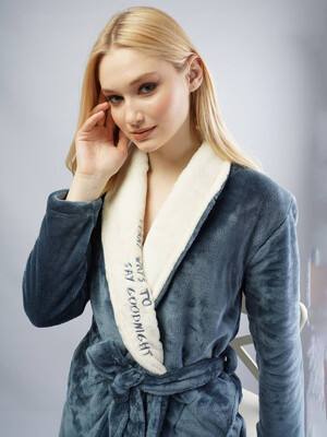 Купить Теплый халат женский из велсофта VIENETTA 1030960000 в Украина в Lingerie.ua - Одяг для дому та відпочинку, Фото 5