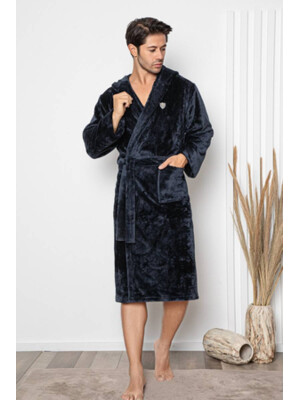 Купить Теплый халат мужской с капюшоном COCOON F14-5480 в Украина в Lingerie.ua - Одяг для дому та відпочинку, Фото 3