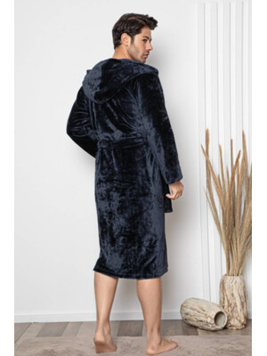 Купить Теплый халат мужской с капюшоном COCOON F14-5480 в Украина в Lingerie.ua - Одяг для дому та відпочинку, Фото 8