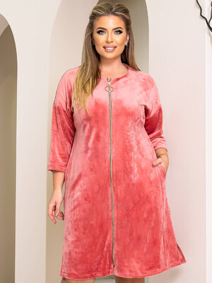 Купить Велюровый халат на молнии LINGERIE 170624  в Украина в Lingerie.ua - Одяг для дому та відпочинку, Фото 4