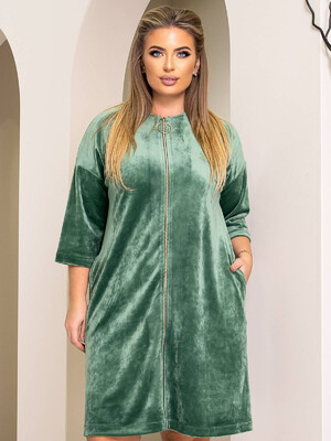 Купить Велюровый халат на молнии LINGERIE 170624  в Украина в Lingerie.ua - Одяг для дому та відпочинку, Фото 5