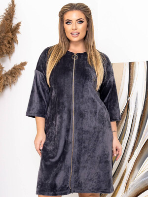 Купить Велюровый халат на молнии LINGERIE 170624  в Украина в Lingerie.ua - Одяг для дому та відпочинку, Фото 10