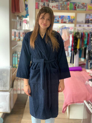 Купить Махровый халат с длинным рукавом V VIRGINIA Lingerie unisex в Украина