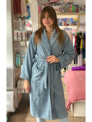 Купить Махровый халат с длинным рукавом V VIRGINIA Lingerie unisex в Украина в Lingerie.ua - Одяг для дому та відпочинку, Фото 4