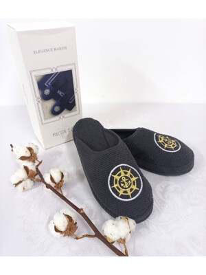 Купить Капці чоловічі махрові MAISON D'OR Elegance Marine в Украина в Lingerie.ua - Одяг для дому та відпочинку, Фото 2