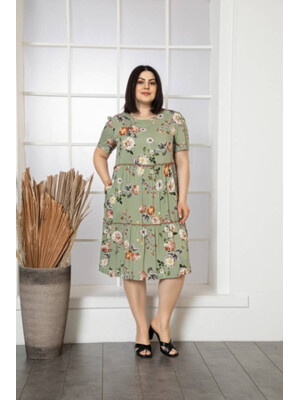 Купить Платье летнее большого размера с оборкой COCOON J2-2148 в Украина в Lingerie.ua - Одяг для дому та відпочинку, Фото 4