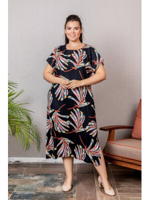 Купить Платье из вискозы большого размера COCOON J5-5118  в Украина