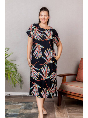 Купить Платье из вискозы большого размера COCOON J5-5118  в Украина в Lingerie.ua - Одяг для дому та відпочинку, Фото 3
