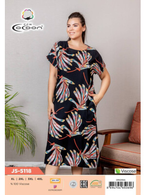 Купить Платье из вискозы большого размера COCOON J5-5118  в Украина в Lingerie.ua - Одяг для дому та відпочинку, Фото 4