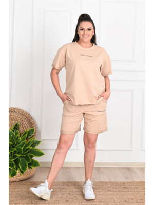 Купить Трикотажный костюм большого размера с шортами ADROM 3435 Girls_Power в Украина