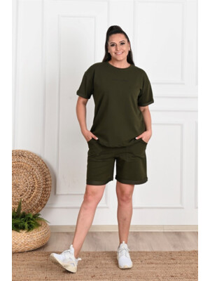 Купить Трикотажный костюм большого размера с шортами ADROM 3435 Girls_Power в Украина в Lingerie.ua - Одяг для дому та відпочинку, Фото 6